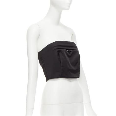 Prada Nylon Gabardine Bustier Top 